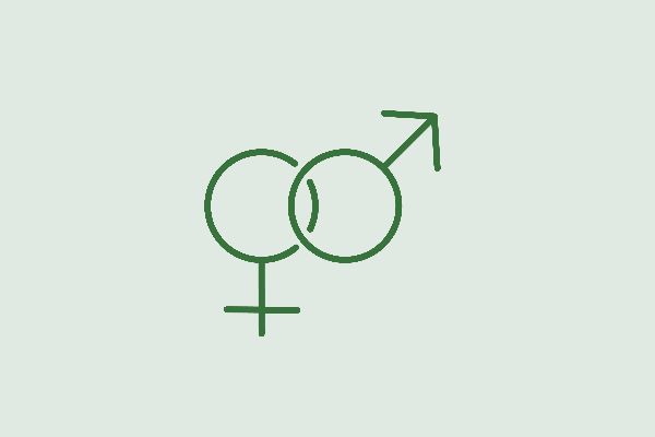 Zeichen für männlich und weiblich